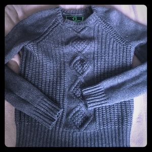 C wonder grey wool sweater